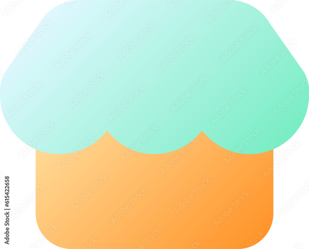 Poster shop pixel perfect flat gradient color ui icon. internet store button. tool for online business. sim