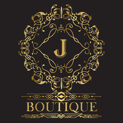  Boutique, Cafe, Hotel, Heraldic, Jewelry, Fashion and other vector illustration. Retro Royal Vintage Shields Logotype set. Vector calligraphyc Luxury logo design elements. 