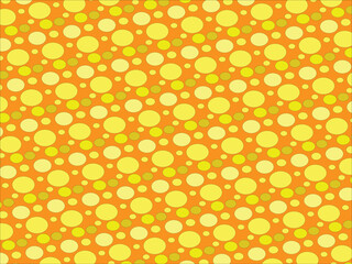 yellow circle illustration, stock vector pattern on plain colored background, Vector illustration  for fabric, paper, packaging, etc.