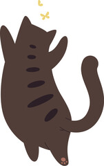 Cat Playing With Butterflies