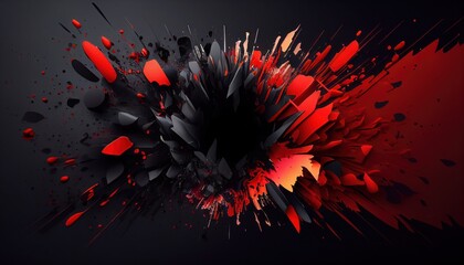 Abstract black red watercolor paint texture, splash ink art pattern backdrop
