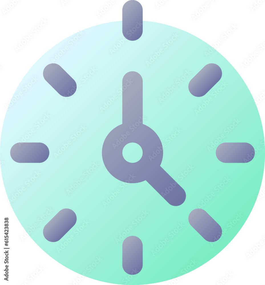 Poster stopwatch pixel perfect flat gradient color ui icon. time management skills. measure software. simpl