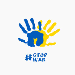 Fototapeta premium illustration vector of stop war campaign for free ukraine perfect for print,etc