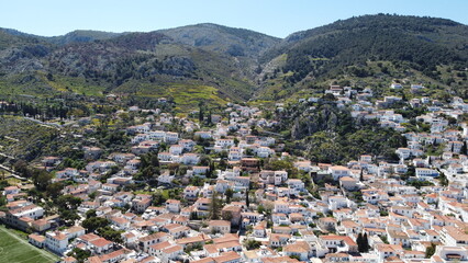 Foto isla griega dron IDRA AEGINA POROS