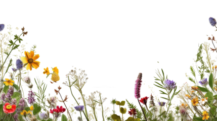 dainty wildflowers as a frame border