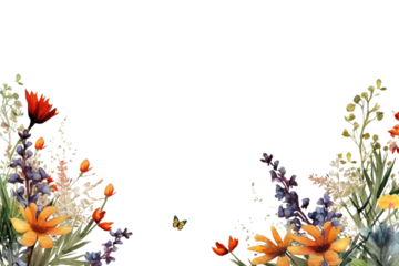 dainty wildflowers as a frame border