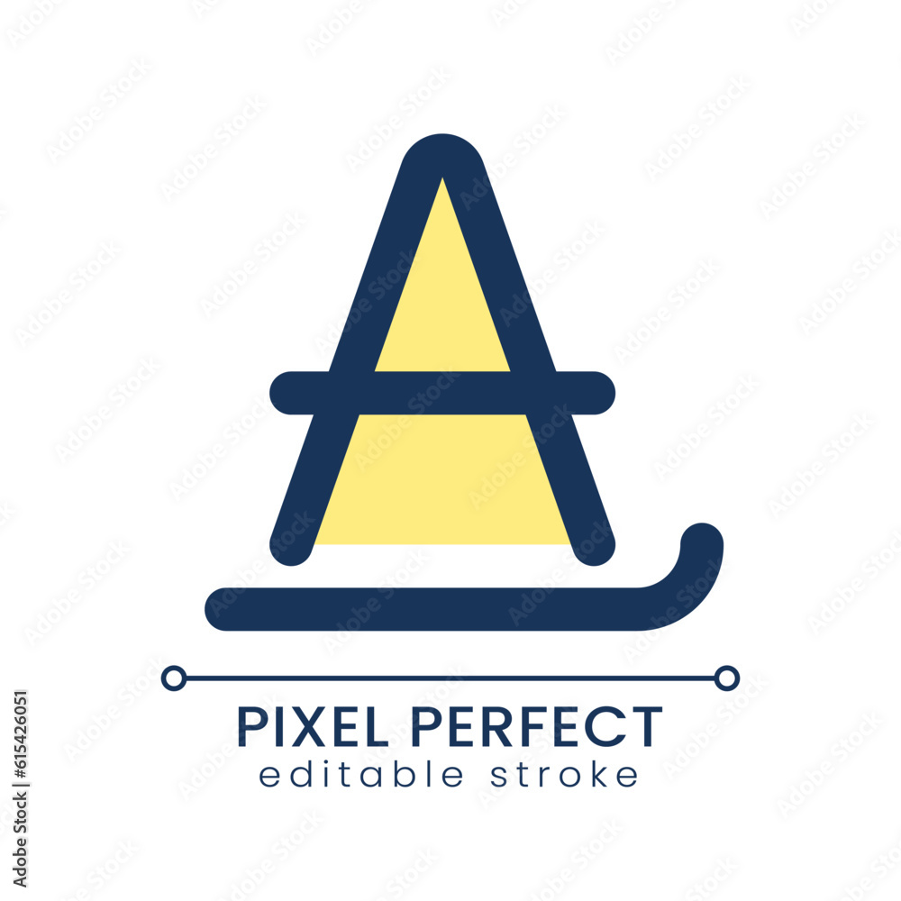 Fototapete text formatting pixel perfect rgb color ui icon. digital letter. simple filled line element. gui, ux