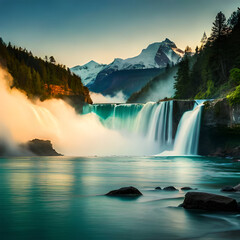 Fototapeta premium falls at night