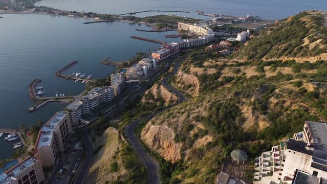 Aerial view of El Morro hill in Lecheria, located in the north of Anzo&aacute;tegui State, Venezuela