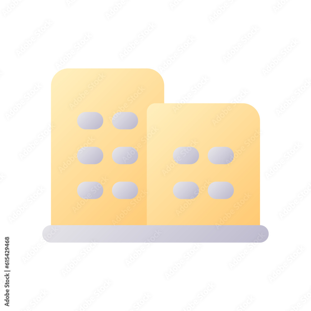 Poster hotel pixel perfect flat gradient two-color ui icon. providing lodging. paid service. simple filled 