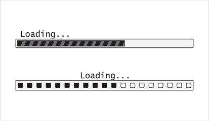 Fototapeta premium Loading icons set. Load. Load bar collection. loading icons on white background Vector illustration.