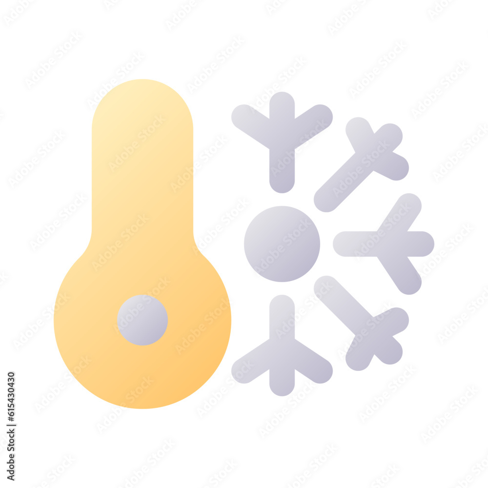 Aufkleber climate control system pixel perfect flat gradient two-color ui icon. cooling appliance. simple fill