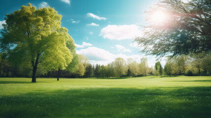 Fototapeta na wymiar Blur park garden tree in nature background