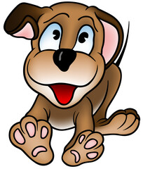 Brown Cheerful Puppy Dog