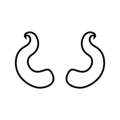 Animal horns line icon, logo vector