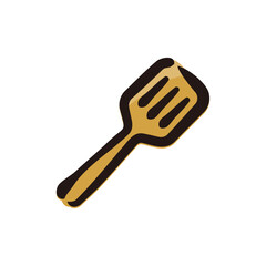 Spatula - Kitchen tool icon/illustration (Hand-drawn line, colored version)
