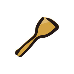 Spatula - Kitchen tool icon/illustration (Hand-drawn line, colored version)