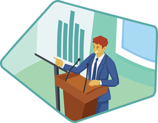 Illustration of office workers. employees. workspace.