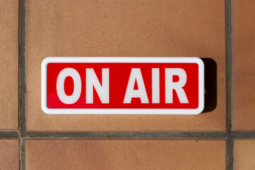 billboard signboard or indicator sign with the word 