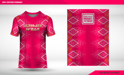 Jersey Design Floral neon pattern sublimation, vector illustration pattern abstract gradient element combination female design, pink and magenta color