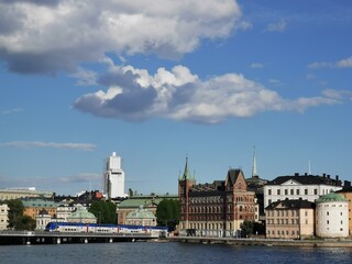Fototapeta na wymiar a view of stockholm old town from city hall