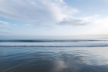 Obraz premium peaceful ocean view with serene waves and sky, perfect for meditation and reflection, created with generative ai