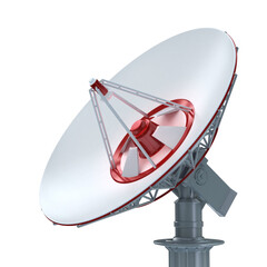 Satellite 3d render  (isolated on white and clipping path)