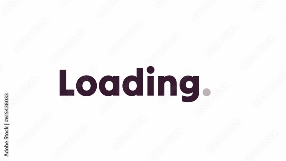 Aufkleber basic loader animation. minimalist bold text message 4k video on white background. simple loading pr