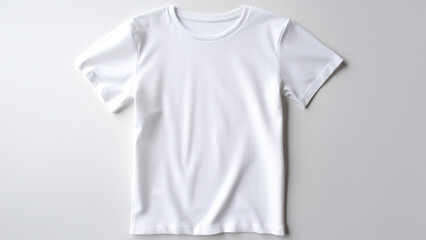 Blank White T-Shirt with Clean Grey Background