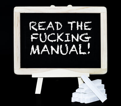Read the Fucking Manual