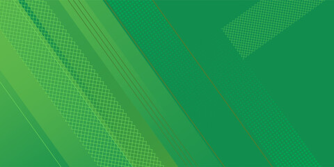Green abstract background with geometric shapes gradient color for presentation design. Suit for business