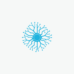 Neuron logo design vector illustration