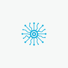Neuron logo design vector illustration