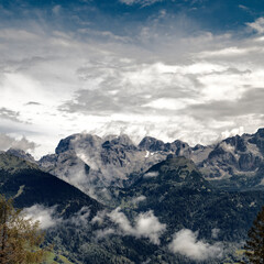 Naklejka na ściany i meble landscape in Trentino Alto Adige, Italy, western europe, europe