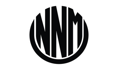 NPM shield with round shape logo design vector template | monogram logo | abstract logo | wordmark logo | lettermark logo | business logo | brand logo | flat logo.