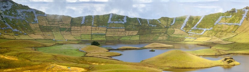 Crater in Corvo island, Azores