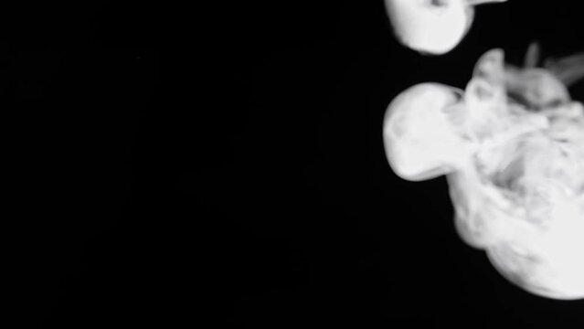 Smoke Rings On Black Background
