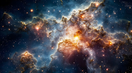 Deep space cosmos galaxy background created with Generative AI
