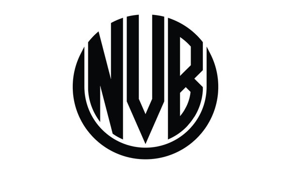NVB shield with round shape logo design vector template | monogram logo | abstract logo | wordmark logo | lettermark logo | business logo | brand logo | flat logo.