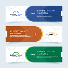 Vector modern set of colorful abstract banners. For card and banner needs. Vector Illustration	