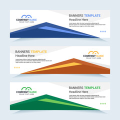 Vector modern set of colorful abstract banners. For card and banner needs. Vector Illustration	