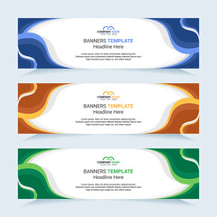 Vector modern set of colorful abstract banners. For card and banner needs. Vector Illustration	