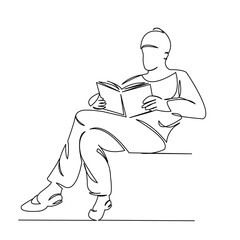 woman reading a book