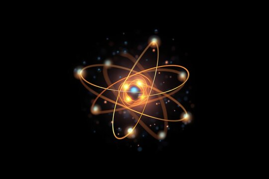Atomic nucleus electrons neutrons protons. model shows that an atom is mostly empty space, with electrons orbiting a fixed, positively charged nucleus in set, predictable paths.