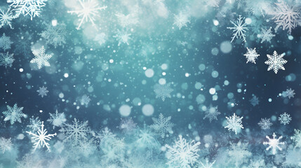 Fototapeta na wymiar christmas background with snowflakes created with Generative AI