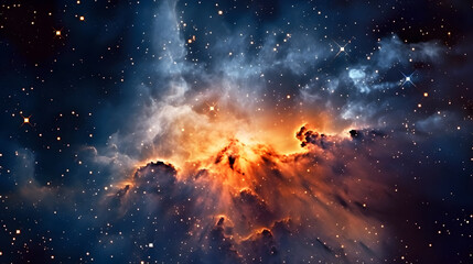 nebula and deep space beautiful abstract background created with Generative AI