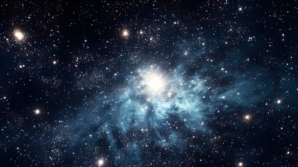 Obraz na płótnie Canvas nebula and deep space beautiful abstract background created with Generative AI