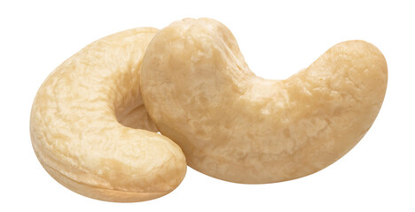 Delicious cashew nuts cut out