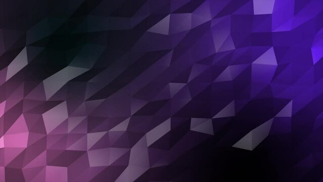 Animated purple and pink gradient low poly geometrical shape background