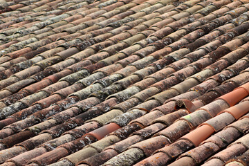 Typical French roof tiles